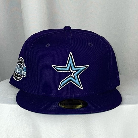 New 7 5/8 Houston Astros New Era 5950 Cooperstown Fitted Baseball Hat - Picture 2 of 3